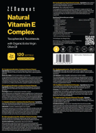 Natuurlijk vitamine E-complex met olijfolie 120 parels