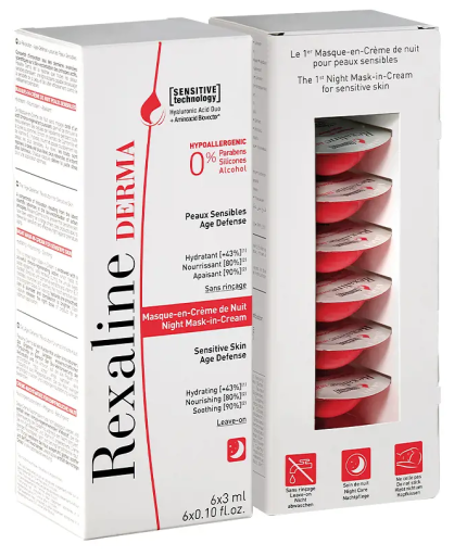 Rexaline Derma Nachtmasker-in-cr&egrave;me 6 x 3 ml