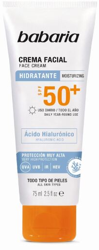 Babaria Hyaluronzuur Hydraterende Gezichtscr&egrave;me SPF50+ 75 ml