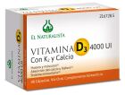 Vitamine D3 4000 eenheden K2 calcium 48 capsules