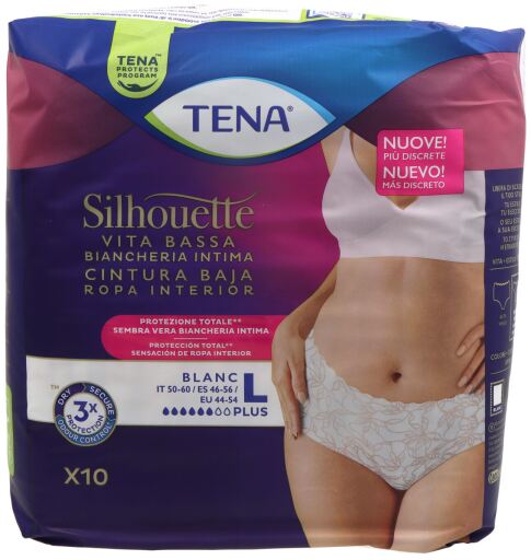 Tena Silhouette Blanc Maat L 10 Stuks