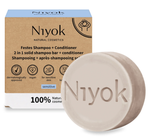 Niyok Gevoelige vaste shampoo + conditioner 80 gr