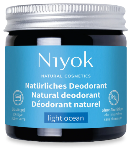 Niyok Deodorant Cr&egrave;me Bescherming 2 in 1 Licht Oceaan 40 ml