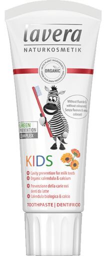 Lavera Kindertandpasta zonder fluoride Calendula Calcium 75 ml Bio