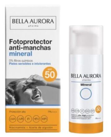 Bella Aurora Minerale zonnebrandcr&egrave;me Spf50 anti-vlekken gevoelige huid 50 ml