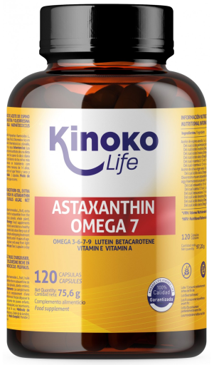 Kinoko Life Astaxanthine-Omega7 Duindoornolie 120 Caps
