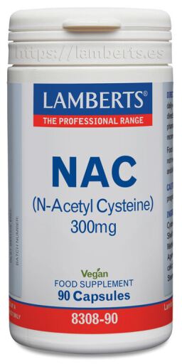 Lamberts Nac (N-Acetylcyste&iuml;ne) 300 mg 90 capsules