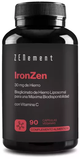 Zenement IronZen 30 mg ijzer met vitamine C, 90 capsules
