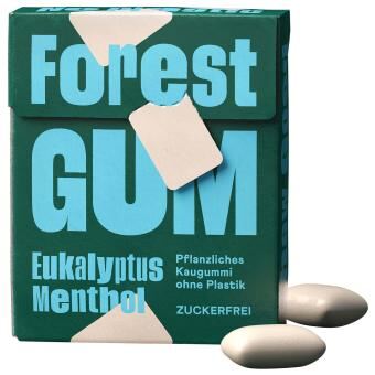 Forestgum Eucalyptus en menthol kauwgom 20g plasticvrij