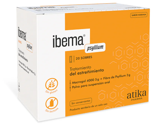 Atika Pharma Ibema Psyllium Poeder Orale Oplossing 20 Zakjes x 9 gr