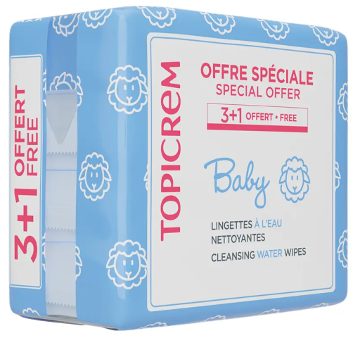Topicrem Babydoekjes verpakking 4 x 60 stuks