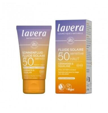 Lavera Sensitiv Gezichtszonnevloeistof SPF 50 40 ml