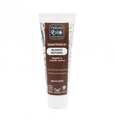 NaturaBIO Cosmetics Witte Nat Licorice Tandpasta met Actieve Kool 75 ml