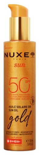 Nuxe Sun Gold Zonneolie Gezicht en Lichaam SPF 50 150 ml