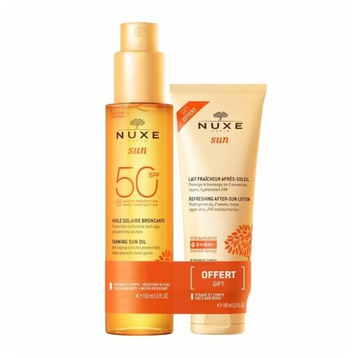 Nuxe Zonnebrandolie SPF 50 150 ml + After Sun Milk 100 ml