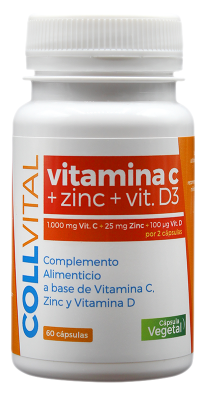 Collvital Vitamine C+Zink+D3 60 Capsules