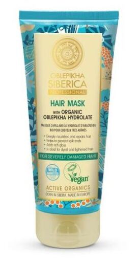 Natura Siberica Haarmasker met duindoornhydrolaat voor beschadigd haar 200 ml
