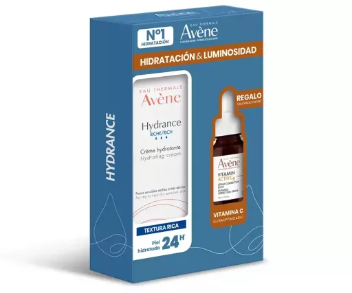 Av&egrave;ne Hydrance Rich Moisturizing Cream + Serum 2-delige verpakking