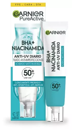 Pure Active Bha + Niacinamide Onzichtbare Matte Fluid SPF 50+ 40 ml