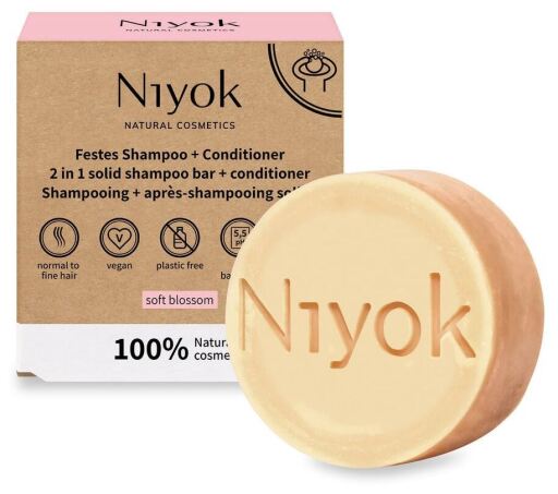 Niyok Zachte Bloesem Vaste Shampoo + Conditioner 80 gr