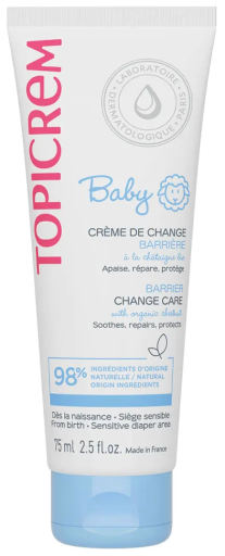 Topicrem Babyluierverschooncr&egrave;me met barri&egrave;rewerking 1 tube 75 ml