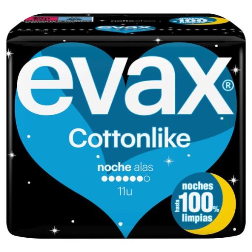 Evax Super Night Wings Hoog Katoenachtig Kompres 11 Stuks