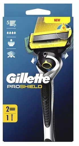 Gillette Fusion Proshield-apparaat + 2 vervangende onderdelen