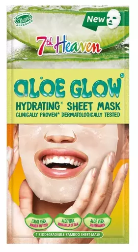7th Heaven Aloe Glow Hydraterend Sheetmasker 16 g