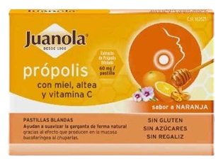 Juanola Propolis, honing, heemst en vitamine C 36 oranje tabletten
