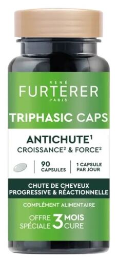 Triphasische anti-haaruitval, voor haargroei en -versterking, 90 capsules