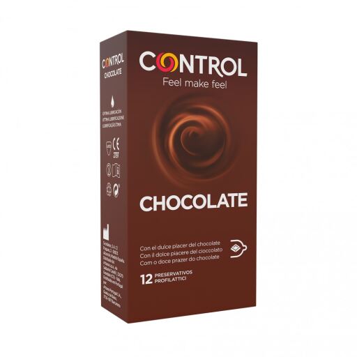 Chocoladecondooms, 12 stuks.
