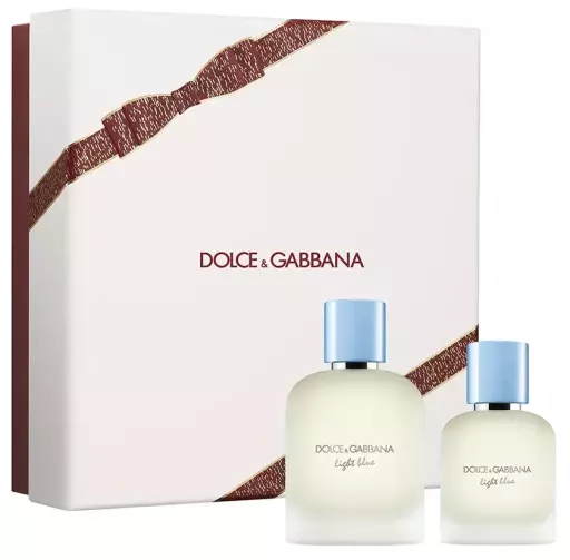 Dolce & Gabbana Lichtblauwe Pour Homme koffer, 2 stuks