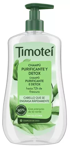 Zuiverende en ontgiftende shampoo met groene thee-extract voor vet haar